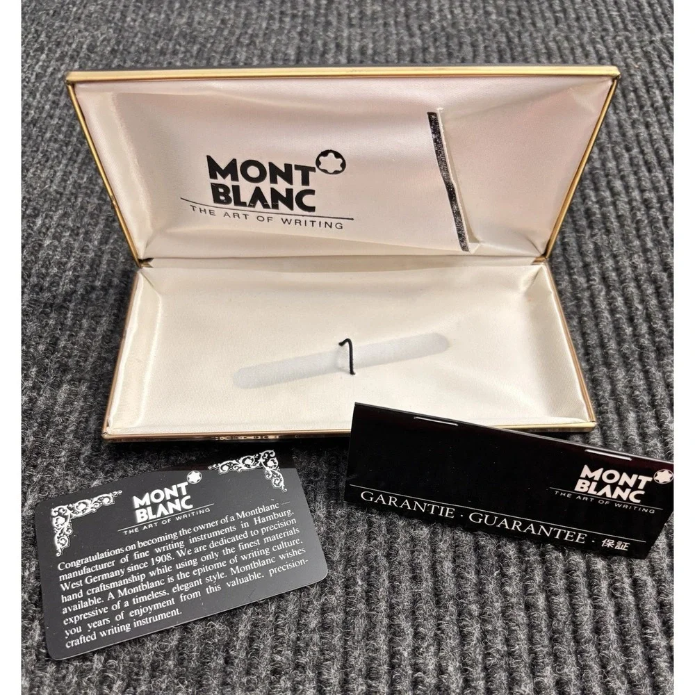 Vtg Montblanc Meisterstuck 144 Pen Box Only Case W/ Papers Warranty MB144